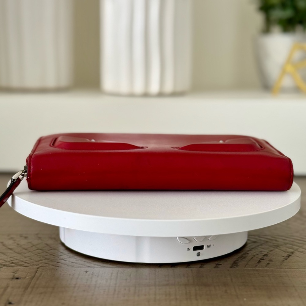 Fendi Monster Eyes Zip Around Wallet - Red - Picture 14 of 17